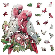 Puzzle Art Galah Pair Wooden 142pc Jigsaw Puzzle