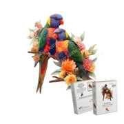 Puzzle Art Lorikeet Pair Wooden 70pc Jigsaw Puzzle