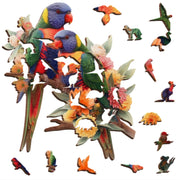 Puzzle Art Lorikeet Pair Wooden 70pc Jigsaw Puzzle