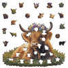 Puzzle Art Highland Cow Floral Crown Wooden 135pc Jigsaw Puzzle