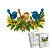 Puzzle Art Trio Of Wrens Wooden 80pc Jigsaw Puzzle