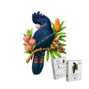 Puzzle Art Black Cockatoo Red Tail Wooden 80pc Jigsaw Puzzle
