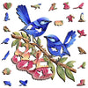 Puzzle Art Splendid Fairy Wrens Wooden 79pc Jigsaw Puzzle