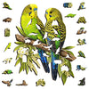 Puzzle Art Wild Budgies Wooden 79pc Jigsaw Puzzle