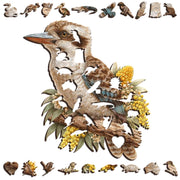 Puzzle Art Kookaburra Laughs Wooden 77pc Jigsaw Puzzle