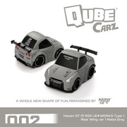 Mini GT QZ00201-BL QubeCars Nissan GT-R R35 LB WORKS Type 1 Rear Wing ver 1 Matte Grey