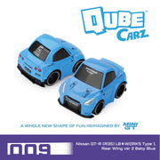 Mini GT QZ00302-BL Qube Carz Nissan GT-R (R35) LB Works Type 1 Rear Wing ver 2 Baby Blue