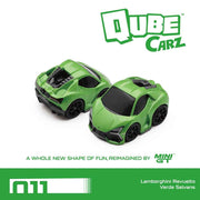 Mini GT QZ01301-BL QubeCarz Lamborghini Revuelto Verde Selvans/Blister Packaging