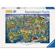 Ravensburger 01738-7 Illustrated World Map 5000pc Jigsaw Puzzle