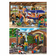 Ravensburger Airplane & Train Repairs 2x24pc Jigsaw Puzzle