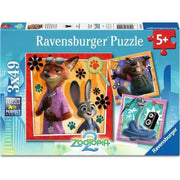 Ravensburger 04369-0 Zootopia 2-A New Mission 3x49pc Jigsaw Puzzle 4005555043690