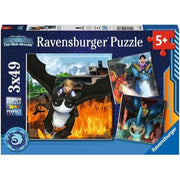 Ravensburger 05688-0 Dragons How to Train Your Dragons Realms 3x49pc Jigsaw Puzzle