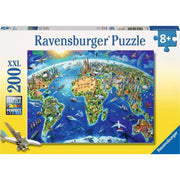 Ravensburger World Landmarks Map 200pc Jigsaw Puzzle