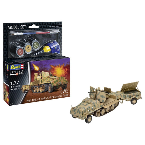 Revell 63293 1/72 SWS with Flak43 and Sd.Ah58 Ammo Trailer Model Kit S ...