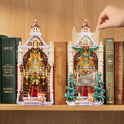 Robotime DIY Bookends Kit Christmas Church