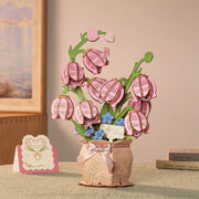 Robotime Wood Bloom Pink Lily of the Valley