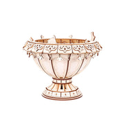 Robotime Wood Bloom Flora Urn Planter