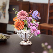 Robotime Wood Bloom Flora Urn Planter