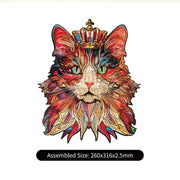 Robotime Puzzle Paradise Cat King 200pc Wooden Jigsaw Puzzle