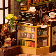 Robotime Rolife DIY Bookends Kit Holiday Cafe