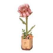 Robotime Wood Bloom Pink Rose