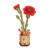 Robotime Wood Bloom Red Carnation