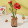Robotime Wood Bloom Red Carnation