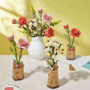 Robotime Wood Bloom Red Carnation