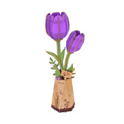 Robotime Wood Bloom Purple Tulip