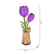 Robotime Wood Bloom Purple Tulip