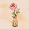 Robotime Wood Bloom Pink Dahlia