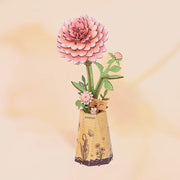 Robotime Wood Bloom Pink Dahlia