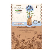Robotime Wood Bloom Blue Hydrangea