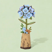 Robotime Wood Bloom Blue Hydrangea