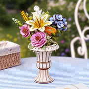 Robotime Wood Bloom Misty Pink Bouquet