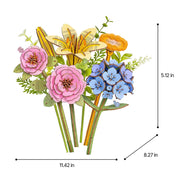 Robotime Wood Bloom Misty Pink Bouquet