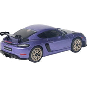 Solido 1/43 Porsche 718 Cayman GT4 RS with Weissach Package Viola Purple Metallic 2024