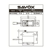 Savox SW1210SGP PLUS Waterproof High Voltage 8.4V Coreless Digital Servo with Soft Start