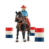 Schleich 42576 Cowgirl Barrel Racing Fun