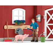 Schleich 42606 Red Barn with Animals & Accessories
