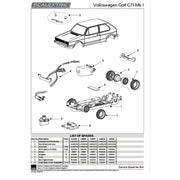 Scalextric C4572 Volkswagen Golf MK1 Slot Car - Polizei Edition