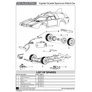 Scalextric C4641 Spectrum Patrol Car (SPC) Slot Car - Captain Scarlet