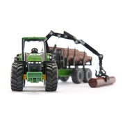 Siku 1954 1/50 John Deere with Forestry Trailer
