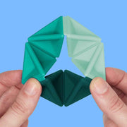 Speks Pivot Silicone Flexagon Teal Fidget Toy