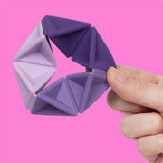 Speks Pivot Silicone Flexagon Violet Fidget Toy