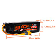 Spektrum SPMX224S30 2200mAh 4S 14.8V 30c Smart G2 LiPo Battery with IC3 Connector