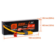 Spektrum SPMX52S30H5 5000mAh 2S 7.4V 30c Smart G2 Hard Case LiPo Battery with IC5 Connector