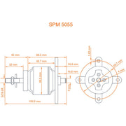 Spektrum SPMXAM4745 Avian 5055-650Kv .60 Equivalent Brushless Outrunner Motor