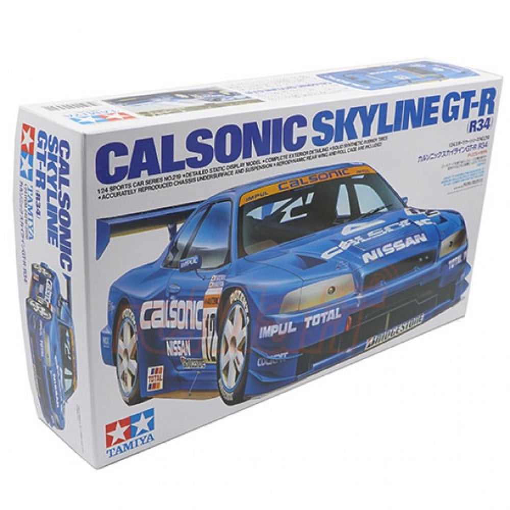 1:24 MODELLBAUSATZ TAMIYA 24219 Nissan Calsonic Skyline GT-R (R34) OVP EUR 17,50 - DE 1:24 MODELLBAUSATZ TAMIYA 24219 Nissan Calsonic Skyline GT-R (R34) OVP EUR 17,50 - DE
