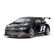 Tamiya 47452 1/10 Volkswagen Scirocco GT 4WD High Performance RC Car TT-01 Chassis Type E Black Painted Body and Tinted Windows